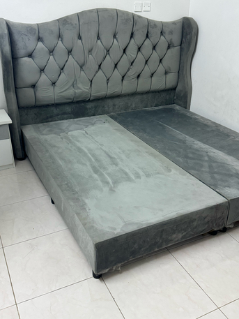 Al Malaz, Furniture, SAR 300,  King Size Bed With Mattress For Sale Good Condition No Damage