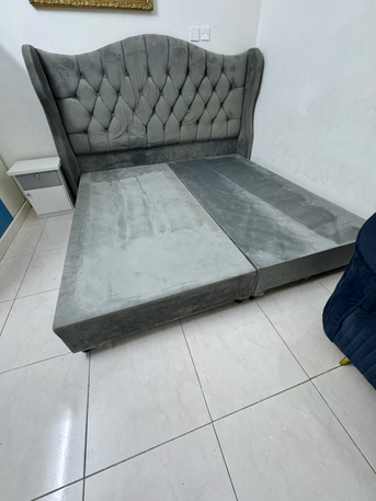 Al Malaz, Furniture, SAR 300,  King Size Bed With Mattress For Sale Good Condition No Damage