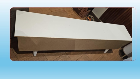 Al Safa, Furniture, SAR 75,  White TV Table &ndash; Used And In Clean Condition.
