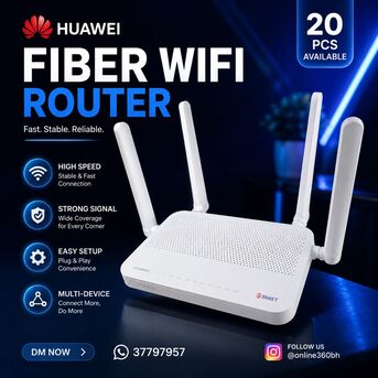 Isa Town, Electronics, BHD 10,  Huawei Fiber WiFi Router Available 20 Pcs In Stock