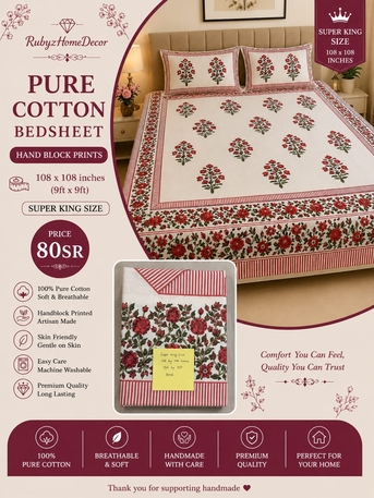 Al Thuqbah, Household Items, SAR 35,  Pure 100 Cotton Bedsheets Premium Quality