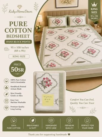 Al Thuqbah, Household Items, SAR 35,  Pure 100 Cotton Bedsheets Premium Quality