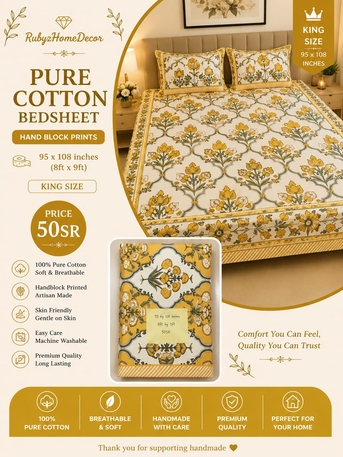Al Thuqbah, Household Items, SAR 35,  Pure 100 Cotton Bedsheets Premium Quality