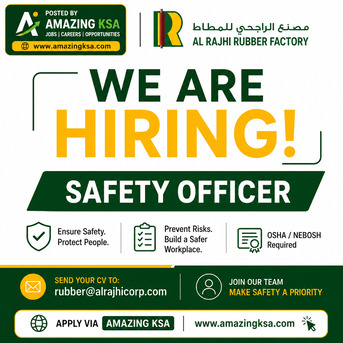 Riyadh, Jobs, Safety Officer Required &ndash; Apply Via Amazing KSA