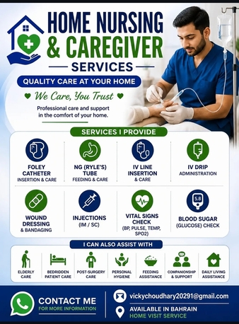 Manama, Job Seekers, Home Nursing & Caregiver Services