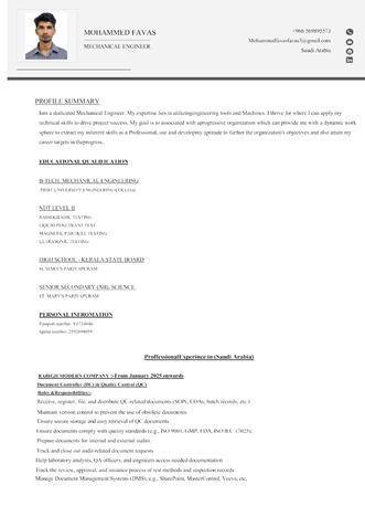 Jeddah, Job Seekers, Mechanical Engineer