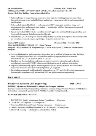 Riyadh, Job Seekers, QC Inspector | 3+ Years Experience | Transferable Iqama