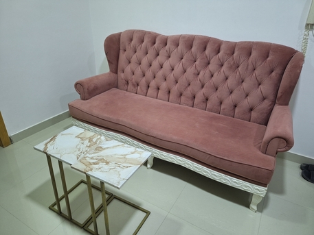 Hofuf, Furniture, SAR 300,  For Sale: Dusty Rose 3-Seater Sofa