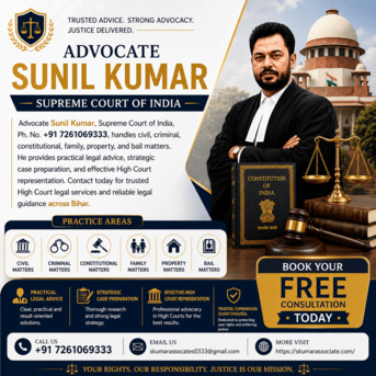 Mumbai, Legal, Best Lawyer In Patna For Civil, Criminal, Property & All Matters | Advocate Sunil Kumar