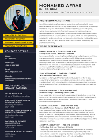 Riyadh, Job Seekers, Senior Accountant
