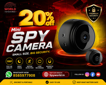 New Delhi, Electronics, INR 4449,  Mini Spy Camera Shop In Saket &ndash; Spy World &ndash; Top Offers 2026