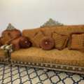 SAR 400,  Elegant 5-Piece Wooden Sofa Set &ndash; Only 400 SAR