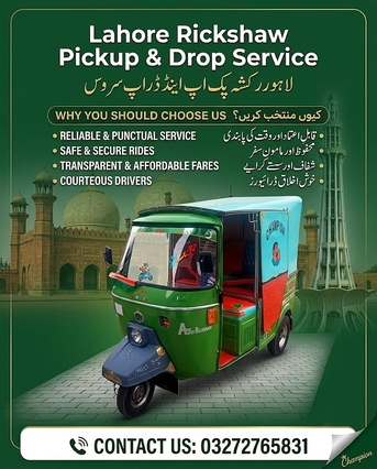 Lahore, Passenger Transport, Lahore Rickshaw Pickup & Drop Service