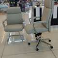 BHD 77,  EXCEBET Big And Tall Office Chair With Footrest, PU Leather High Back Executive Office Cha