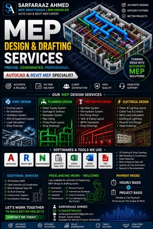 Riyadh, Job Seekers, 🚀 Available For Freelance MEP Design & Drafting Services