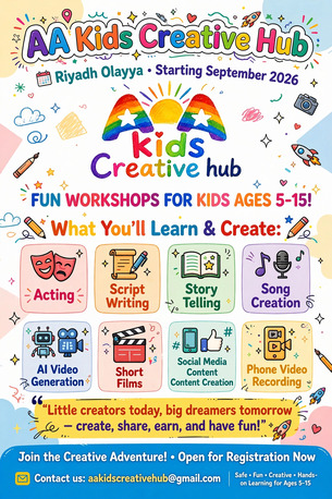 Riyadh, Lessons Offered, AA Kids Creative Hub