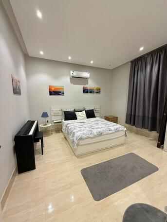 Riyadh, Apartments, Flats, Houses & Villas, SAR 96000/year,  Furnished,  2 BR,  127 Sq. Meter,  Ground Floor 2BR + Office Apartment With Private Entrance & Parking - At Taawun Exit 7