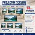 BHD 28,  Projector Screens With Tripod Stand & Wall-Mounted &ndash; All Sizes Available | Call / 39548774