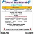 SAFETY MANAGER (Offshore Experience 5 YEARS)