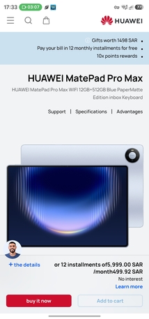 Al Malaz, Electronics, SAR 4800,  Huawei Mate Pad Pro Max