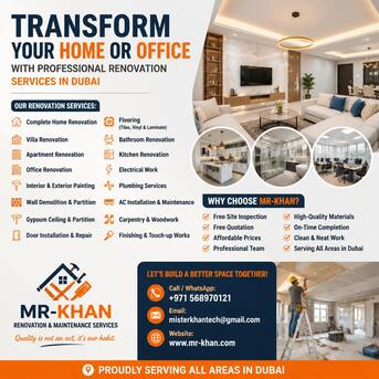 Dubai, Construction, Home Renovation & Remodeling Services In Dubai | MR-KHAN