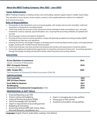 Jeddah, Job Seekers, Accountant