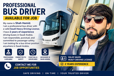 Riyadh, Job Seekers, Professional Bus Driver Available For Job