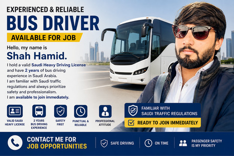 Riyadh, Job Seekers, Experienced Bus Driver Seeking Employment