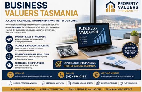 Sydney, Real Estate, Business Valuers Tasmania - Certified Valuation Experts