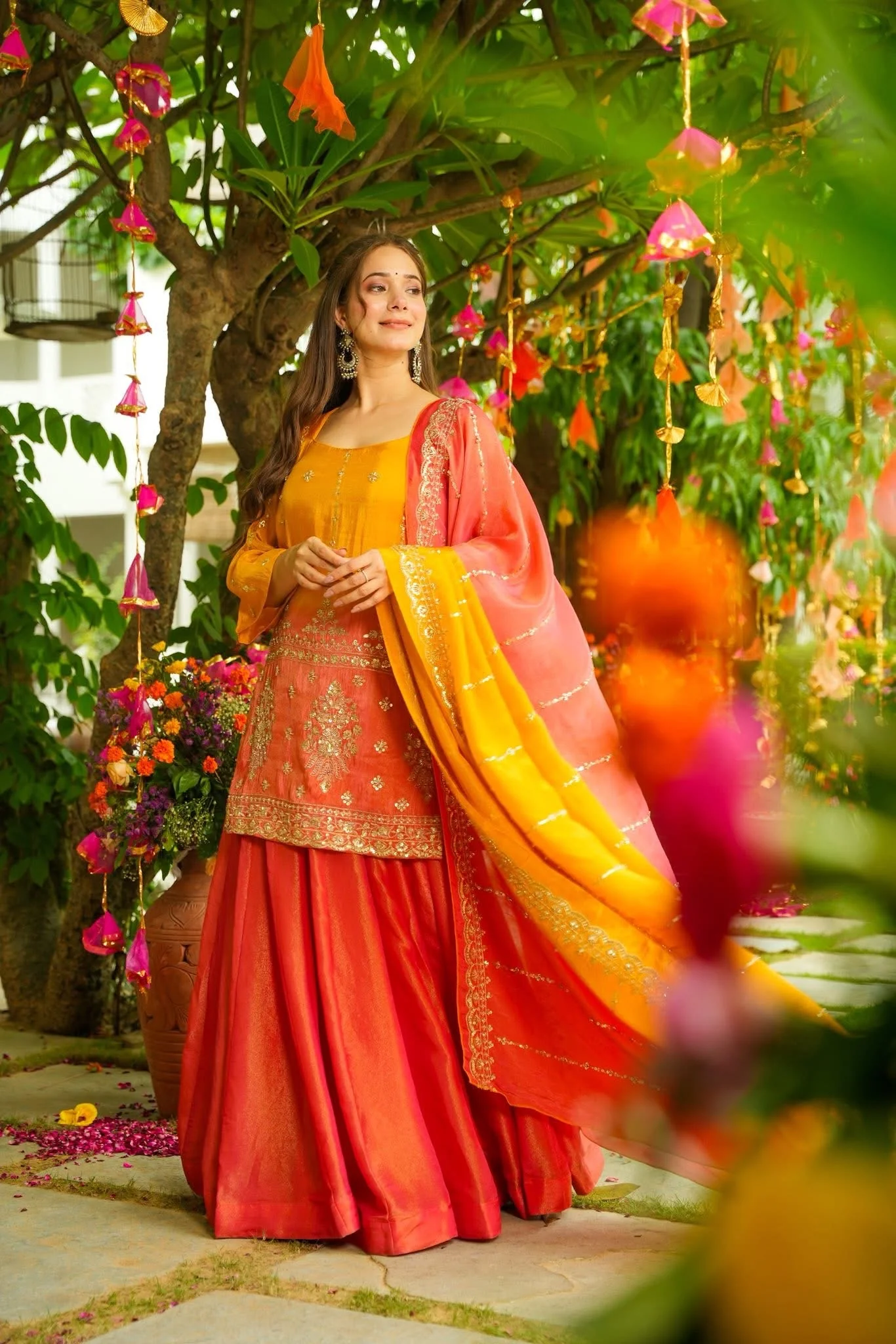 Jaipur, Clothing & Accessories, INR 6500,  Buy Idaho Kesari Mirage Cosmos Sharara Set