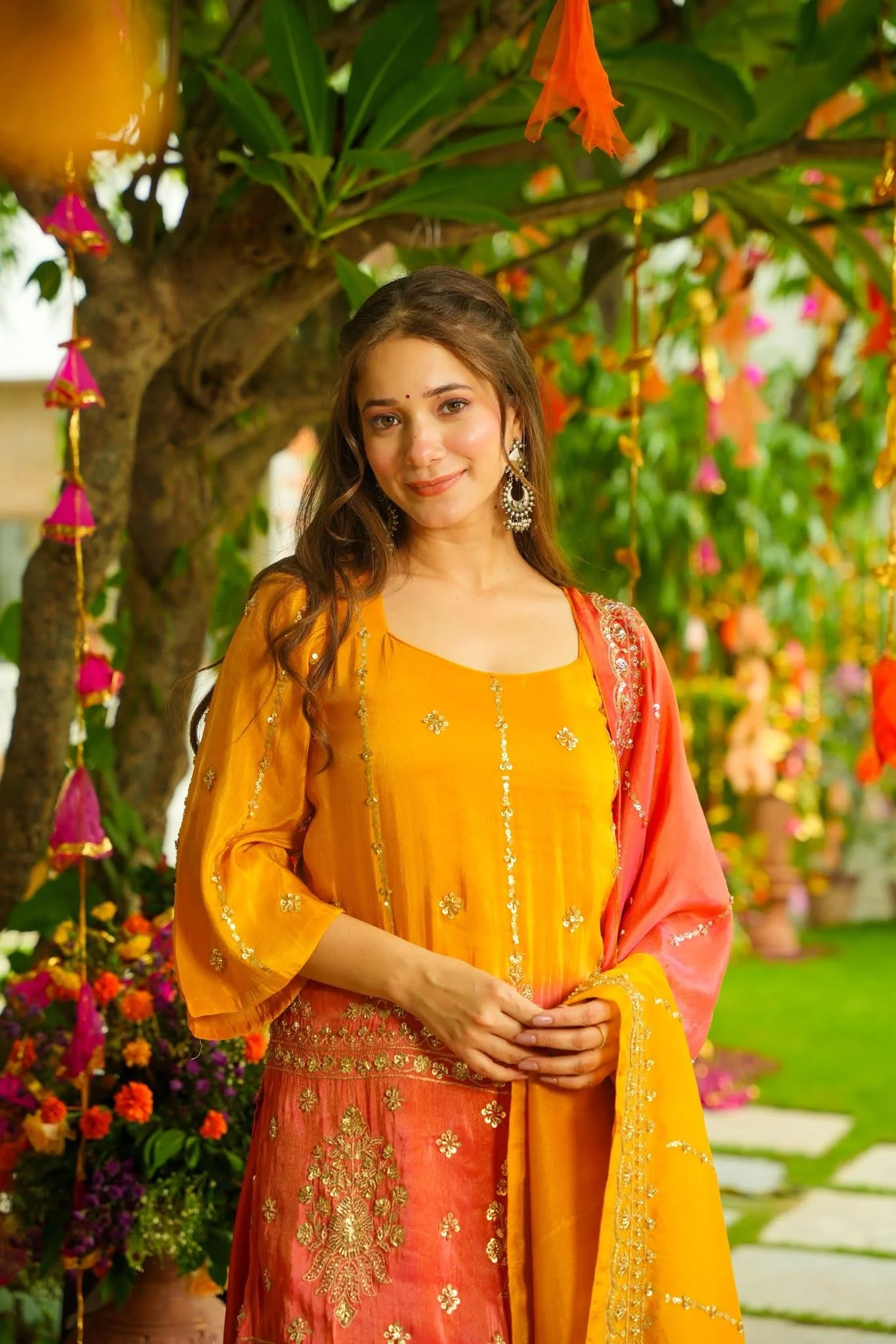 Jaipur, Clothing & Accessories, INR 6500,  Buy Idaho Kesari Mirage Cosmos Sharara Set