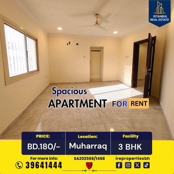 Muharraq, Apartments, Flats, Houses & Villas, BHD 180/month,  150 Sq. Meter,  3 BHK Apartment For Rent In Muharraq Near Casino Garden BD.180/-