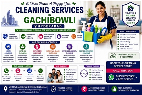 Hyderabad, Business, Reliable Cleaning Services In Gachibowli Hyderabad For A Clean Home