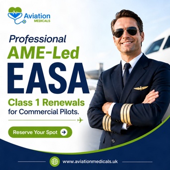 Manchester, Medical, EASA Class 1 Medical Renewal - AME-Led Appointments Near Manchester & Liverpool Airports