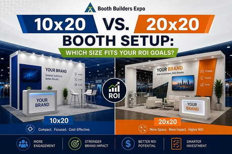 New York, Business, Custom Trade Show Booth Design Las Vegas | 10x20 Vs. 20x20 Booth Setup.