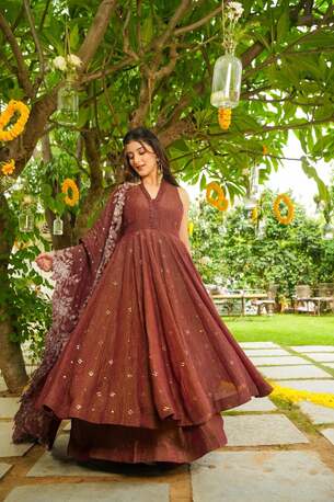 Jaipur, Clothing & Accessories, INR 8000,  Buy Idaho Gaurika Shimmer Crushed Tissue Suit Set