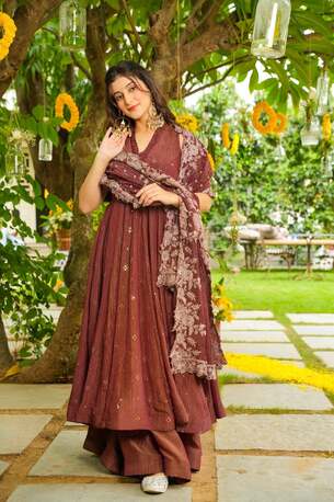 Jaipur, Clothing & Accessories, INR 8000,  Buy Idaho Gaurika Shimmer Crushed Tissue Suit Set