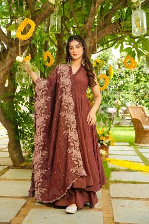 Jaipur, Clothing & Accessories, INR 8000,  Buy Idaho Gaurika Shimmer Crushed Tissue Suit Set