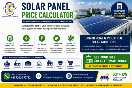 Ahmedabad, Business, Solar Panel Price Calculator | Sparco Energy &ndash; Free Solar Cost Estimate
