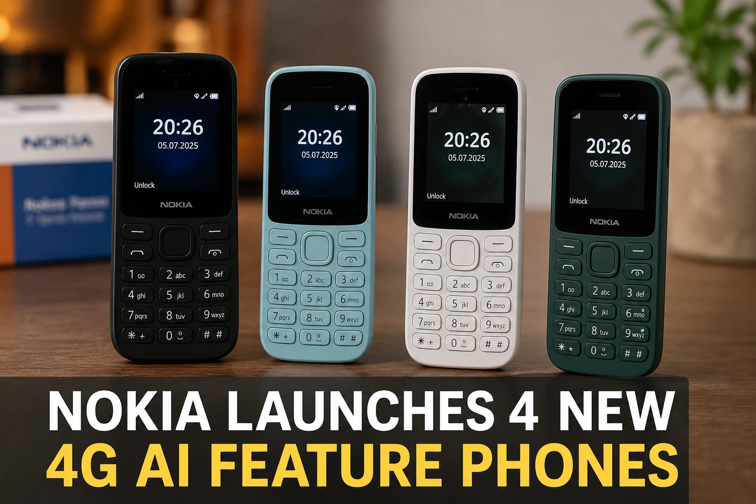 Mumbai, Technical, Nokia Launches 4 New 4G AI Feature Phones
