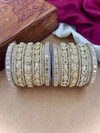 Mumbai, Clothing & Accessories, INR 4799,  Kundan Bangle Set For Women