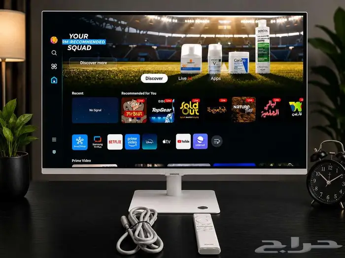 Riyadh, Computers, SAR 500,  SAMSUNG FHD Smart Monitor - White 27"