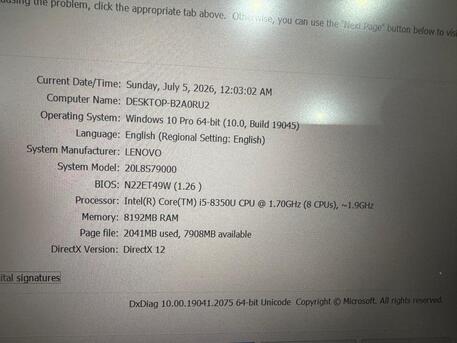 Riyadh, Computers, SAR 750,  Lenovo Thinkpad T480S -i5-8th Gen(8GB RAM/256SSD)14inch-FIXED PRICE