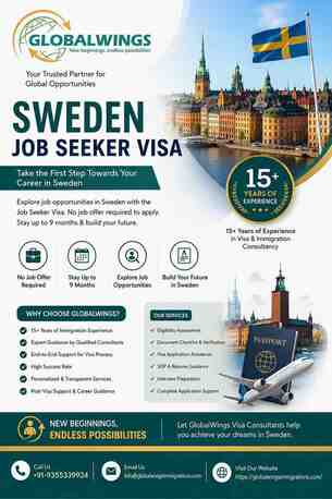 New Delhi, Counseling, Reliable Sweden Job Seeker Visa Assistance | 15+ Years Experience