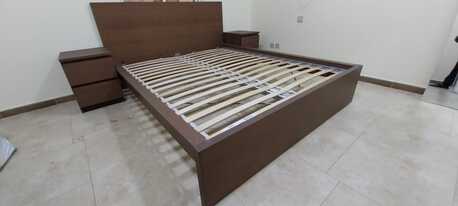 Khobar, Furniture, SAR 1500,  Ikea Bed, Wardrobe, 2 Side Tables, Mirror Selling For Low Price Sar 1500 Khobar Shamalia
