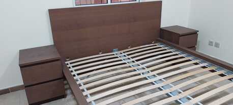 Khobar, Furniture, SAR 1500,  Ikea Bed, Wardrobe, 2 Side Tables, Mirror Selling For Low Price Sar 1500 Khobar Shamalia