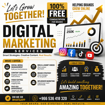 Riyadh, Creative, Digital And Social Media Marketer Free Lancer