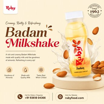 Madurai, Food, Badam Milkshake In Tamil Nadu