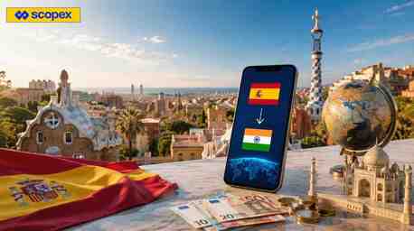 New Delhi, Financial, Send Money From Spain To India In Minutes With Scopex