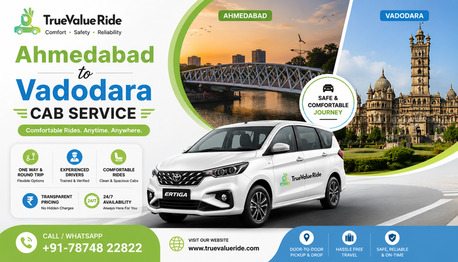 Vadodara, Travel, Affordable Ahmedabad To Vadodara Cab Service - True Value Ride